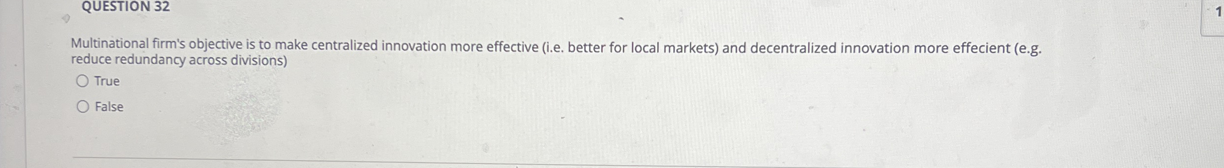 QUESTION 3 2 Multinational firm's objective is to