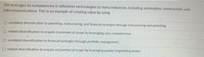 Answer the 2 multiple choice questions below 3M