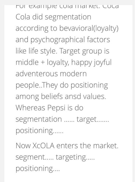 the example I chose is lipton tea market. please