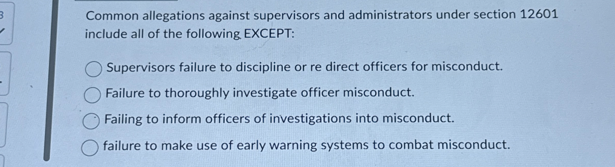 Common allegations against supervisors and