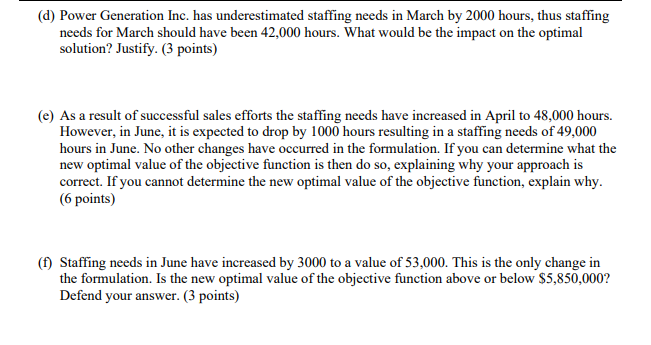 QUESTION 3: Sensitivity Analysis (24 points) The