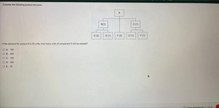Considerado CAD (1) FD OA O OB OD Consider the