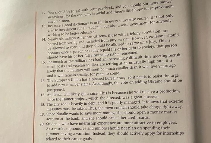 just #5,#7,#13,#14,#20 EXERCISE 3.18 Using a