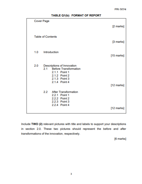 FBL0024 EXTENDED ASSIGNMENT [100 MARKS] Write ONE