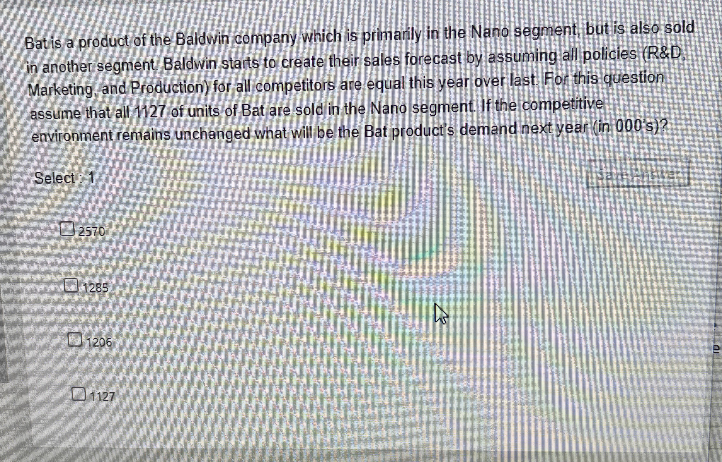 Bat is a product of the Baldwin company which is