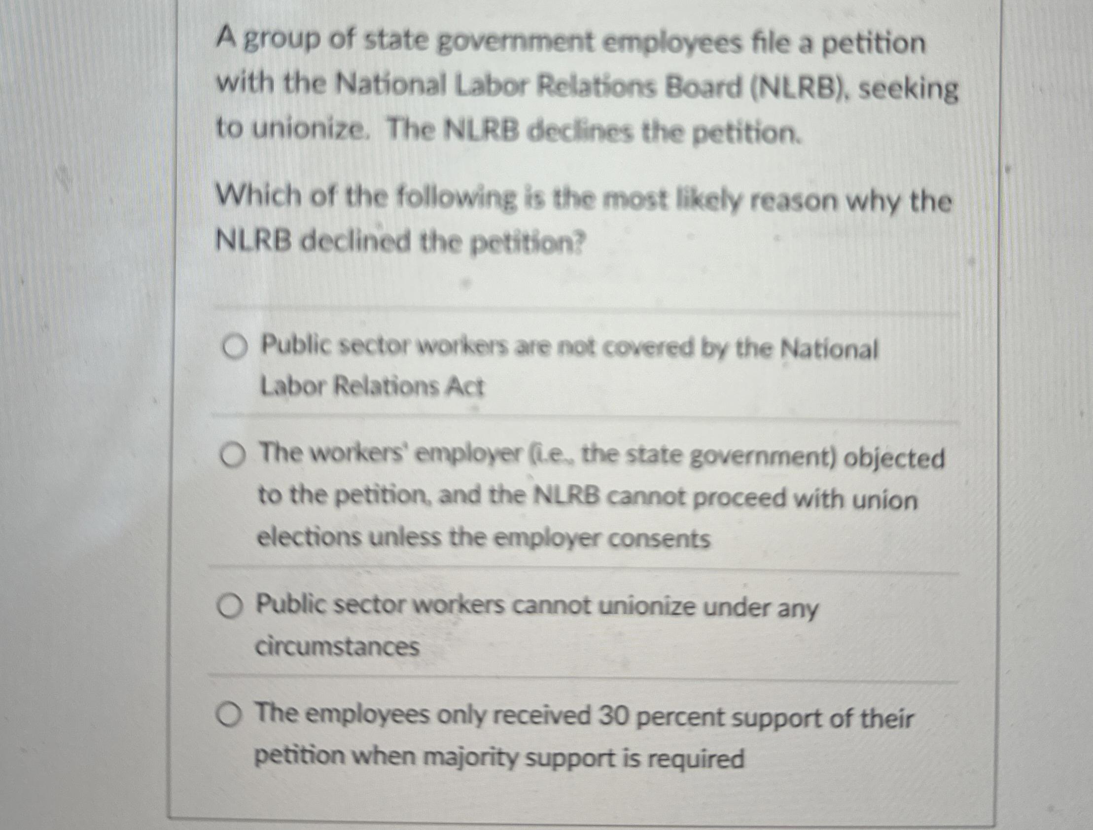 A group of state government employees file a