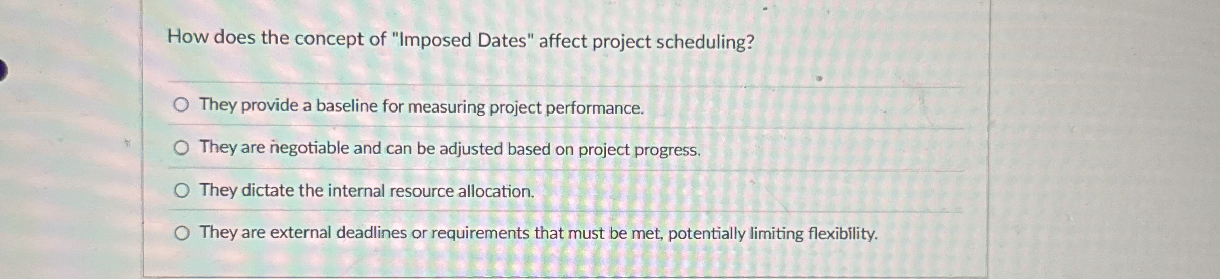 How does the concept of "Imposed Dates" affect
