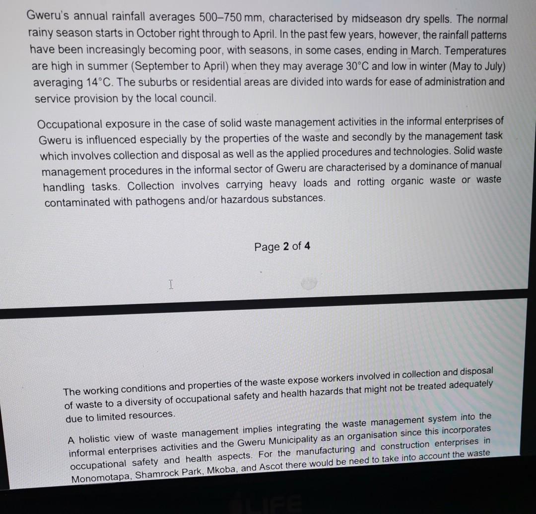 Please answer question 1 based on the case study.