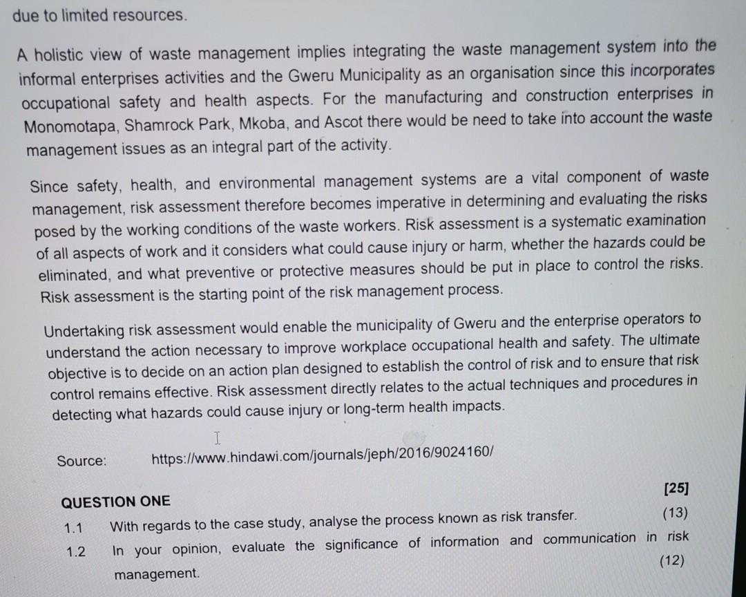 Please answer question 1 based on the case study.