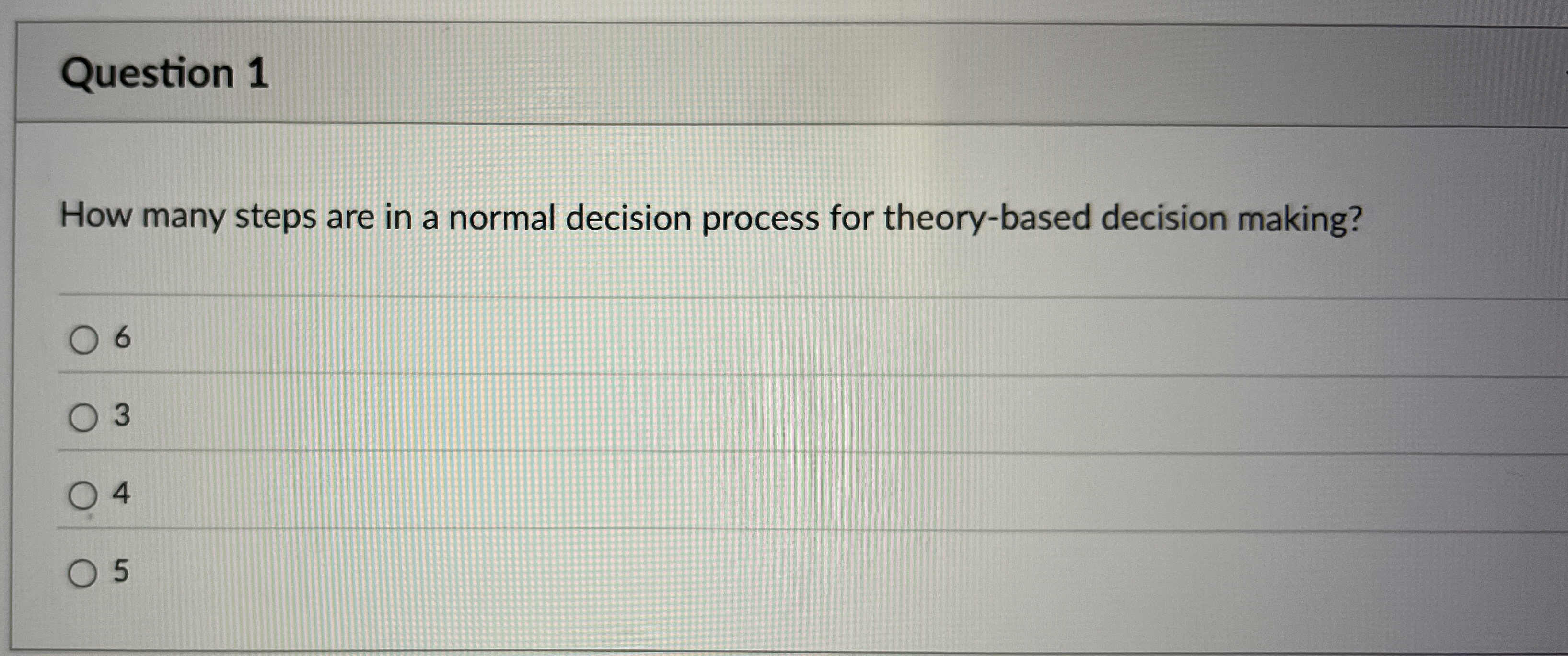 Question 1 How many steps are in a normal