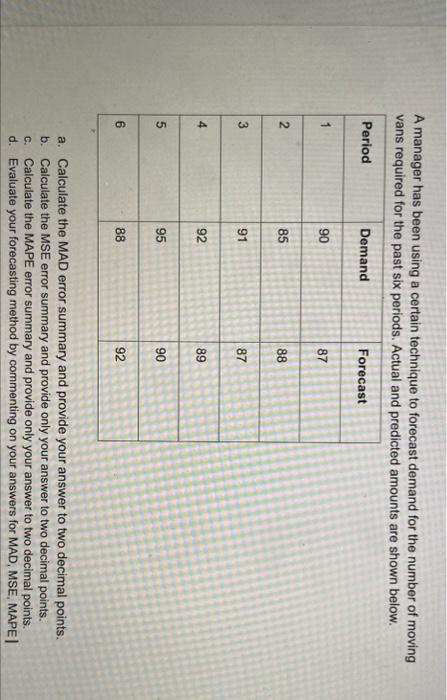 A manager has been using a certain technique to