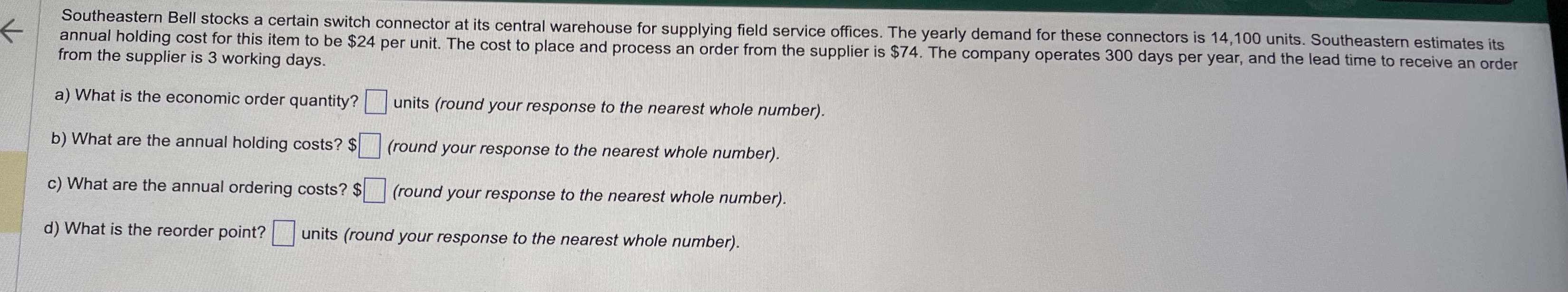Southeastern Bell stocks a certain switch