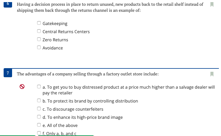 Having a decision process in place to return