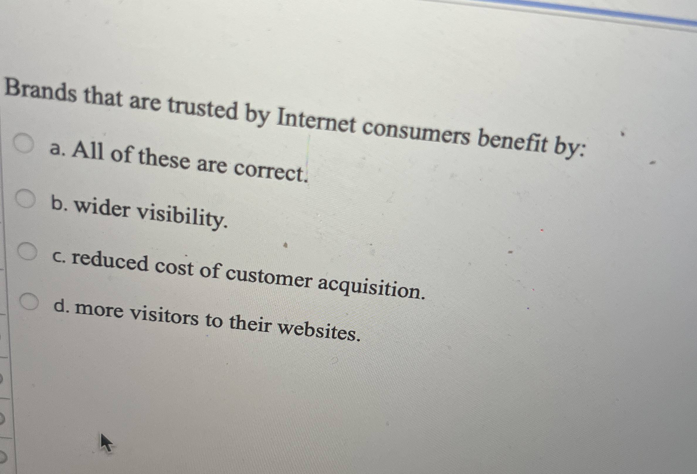 Brands that are trusted by Internet consumers