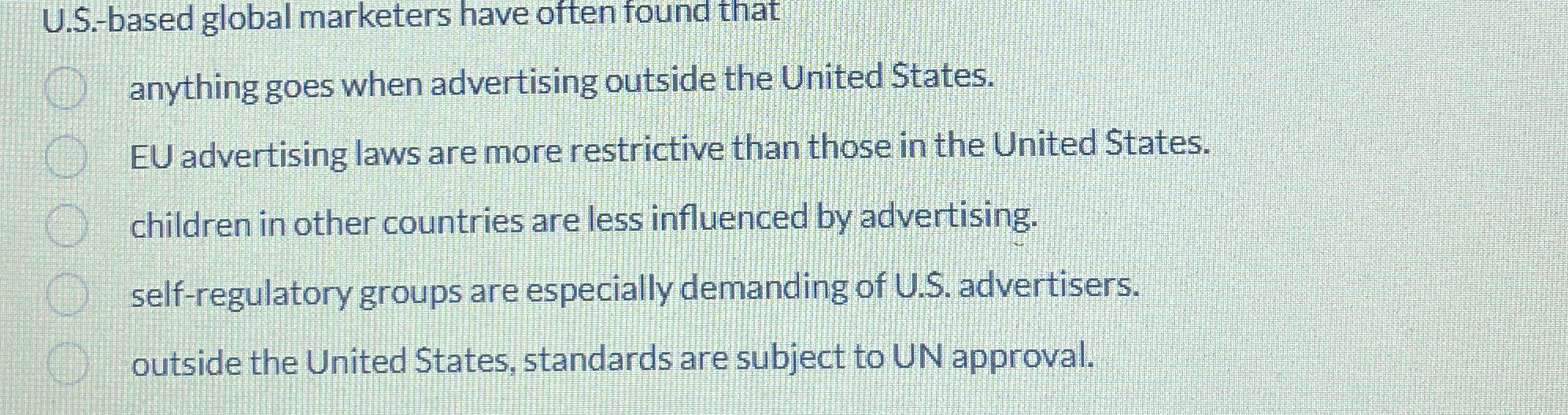 U . S . - based global marketers have often found