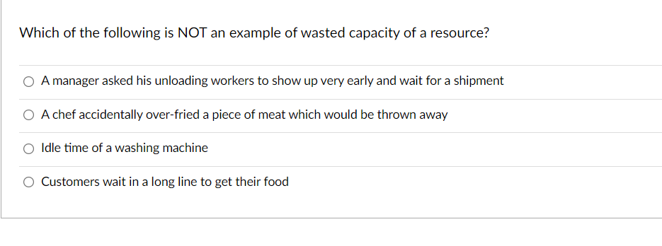 A matrix captures which activities have to be