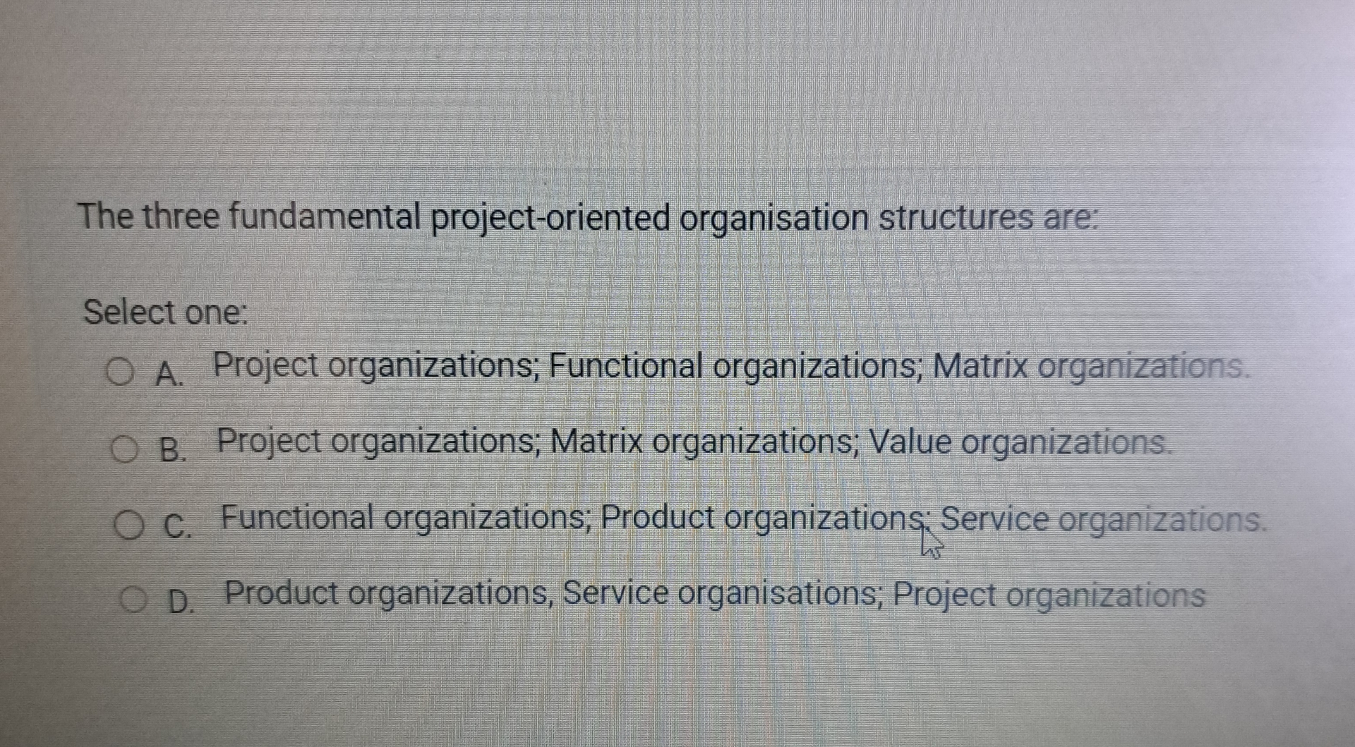The three fundamental project - oriented
