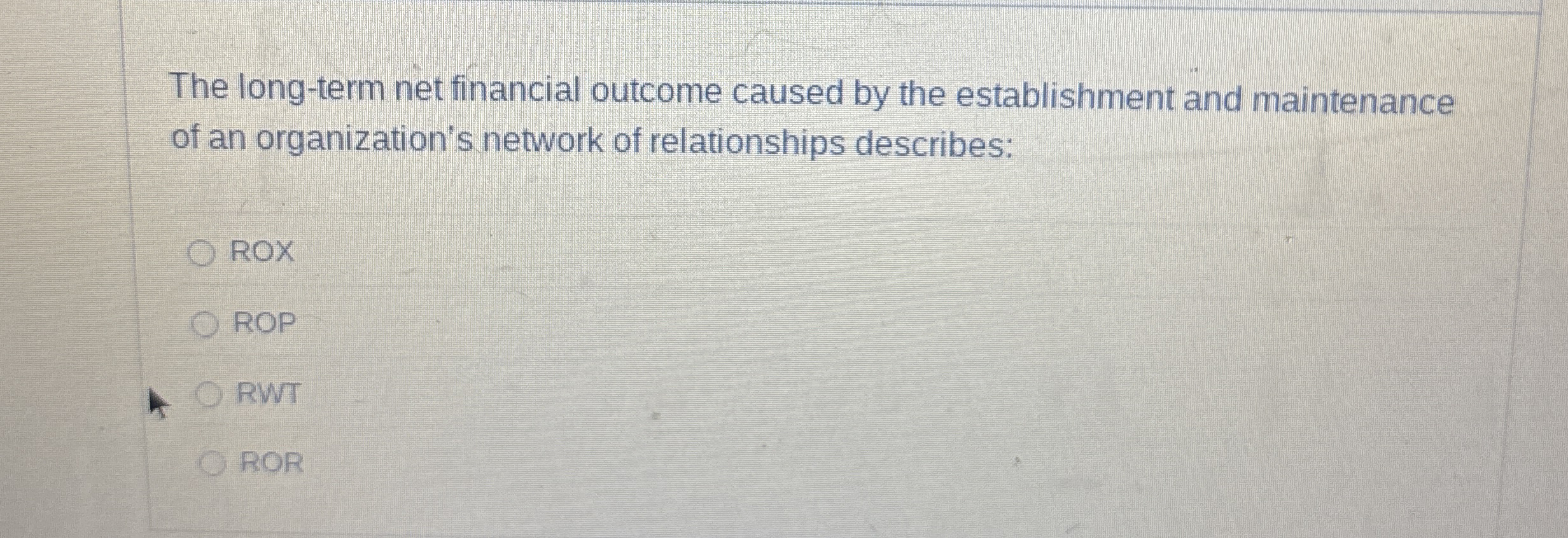The long - term net financial outcome caused by