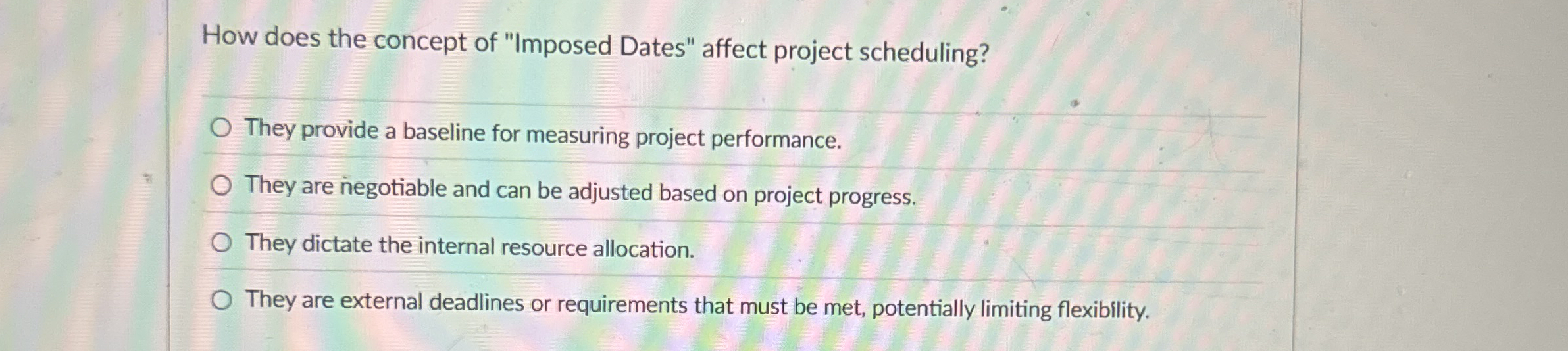 How does the concept of "Imposed Dates" affect