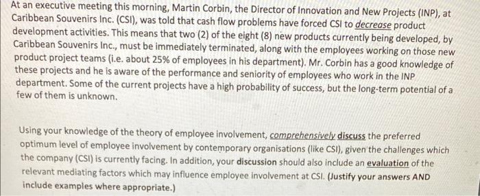 organizational behavior At an executive meeting