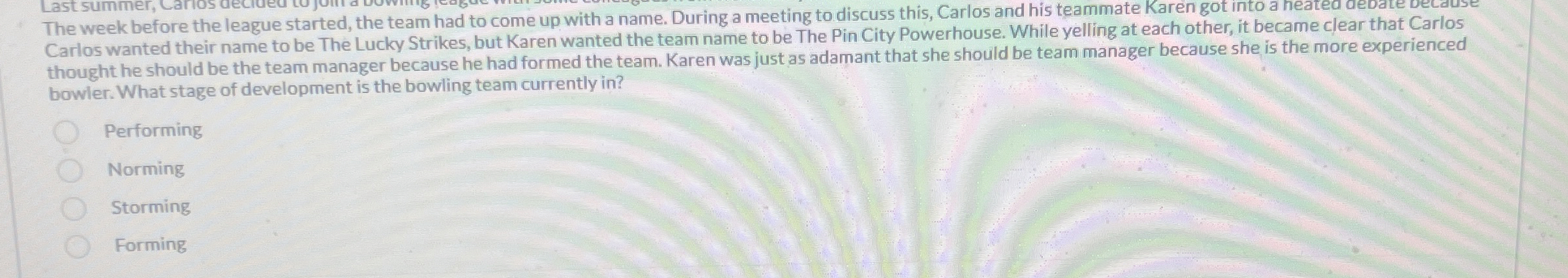 The week before the league started, the team had