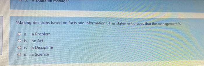 ruuuction manager "Making decisions based on