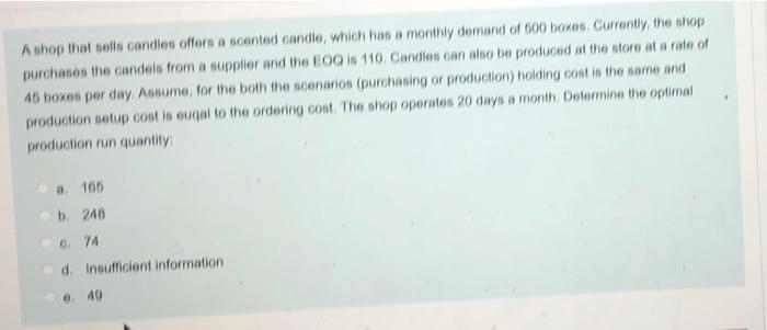 A shop that sells candles offers a scented