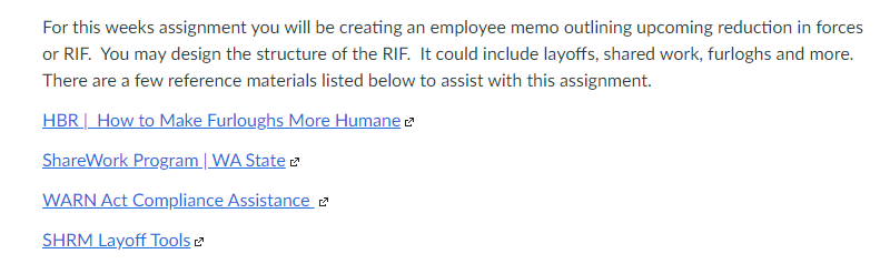 For this weeks assignment you will be creating an