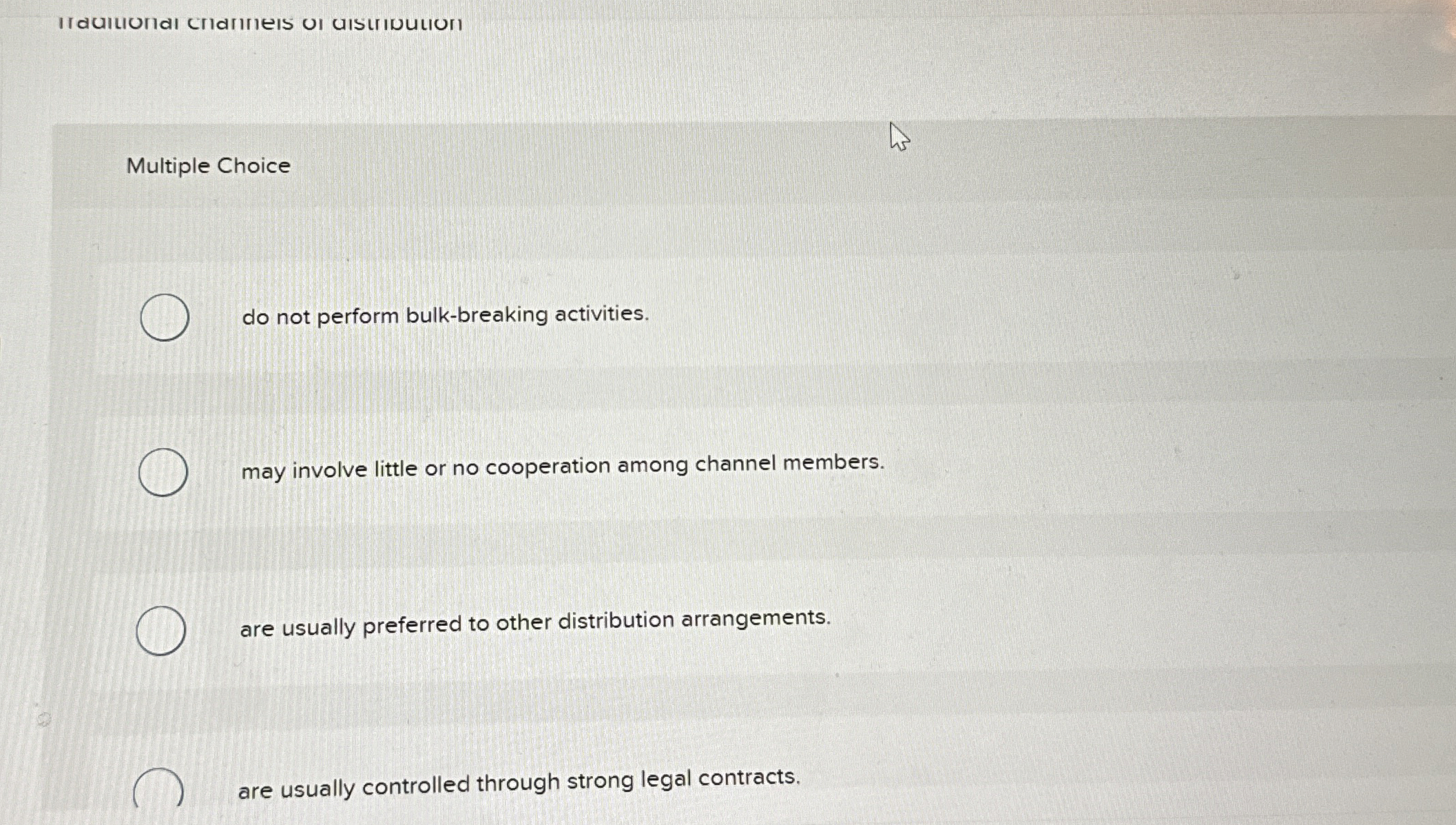 Multiple Choice do not perform bulk - breaking