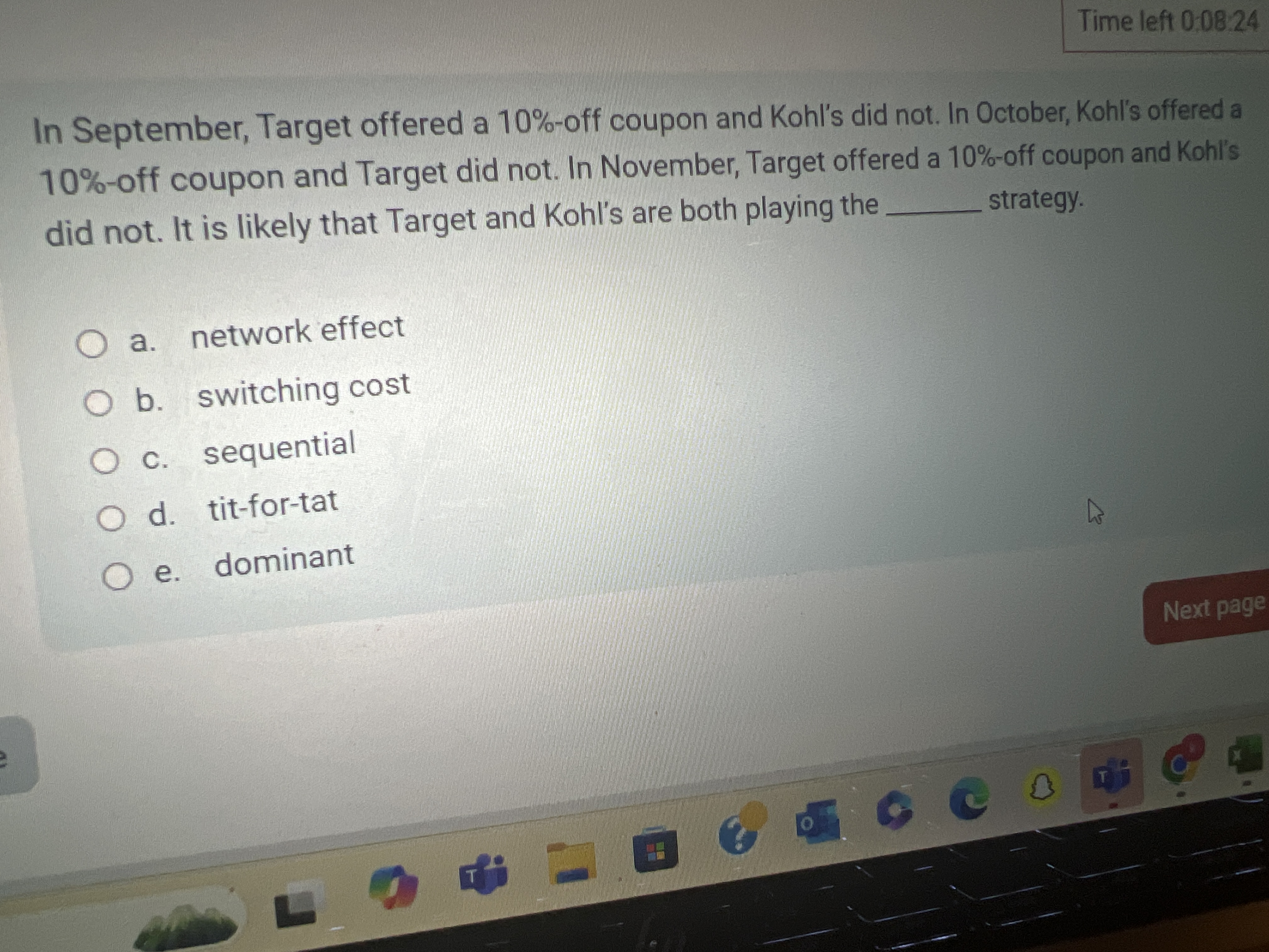In September, Target offered a 1 0 \ % - off