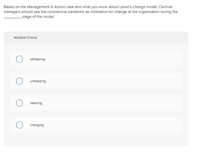 Based on the Management in Action case and what