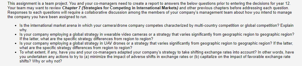 This assignment is a team project. You and your