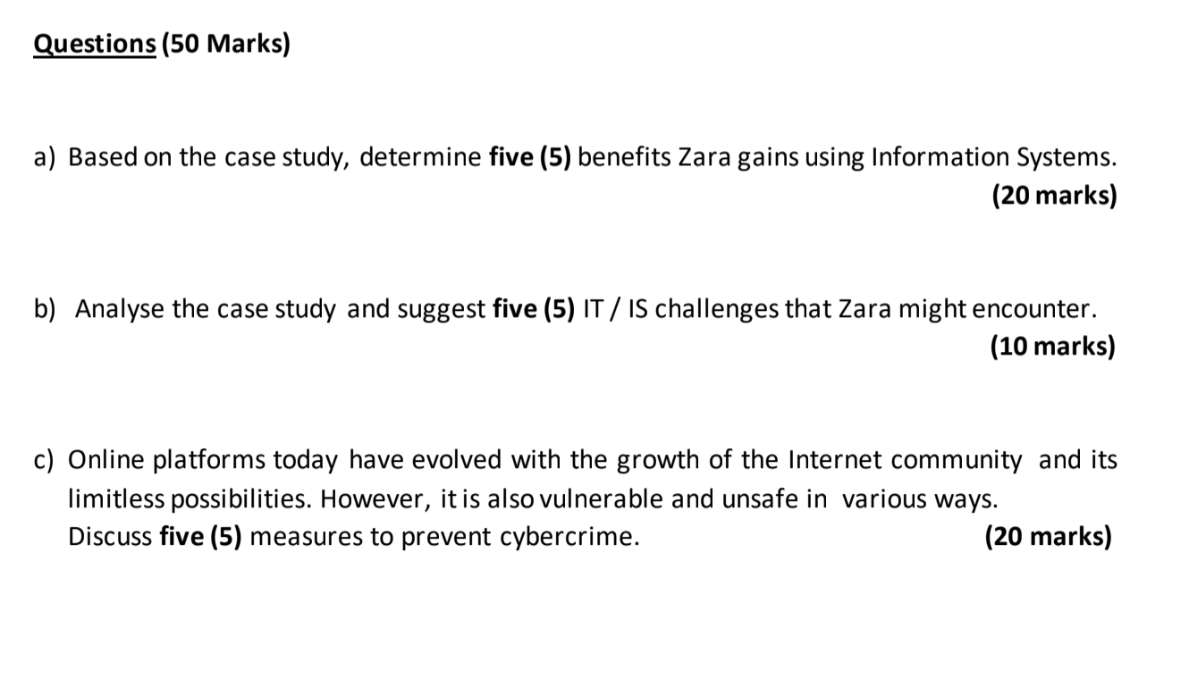 Operations Management QUESTION: Case Study: ZARA