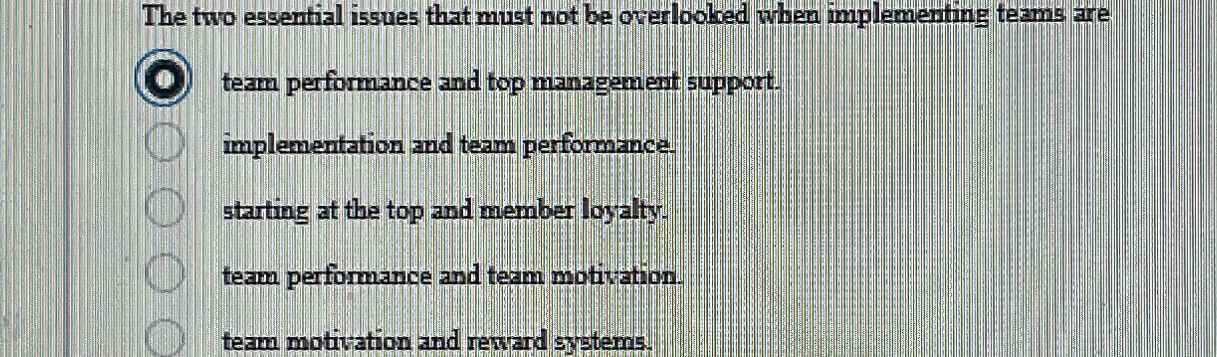 The two essential issues that must not be