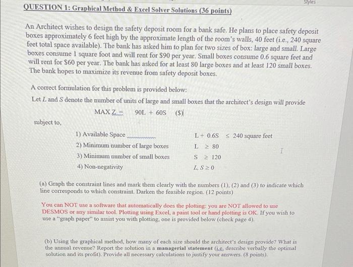 a) Graph the constraint lines and mark them