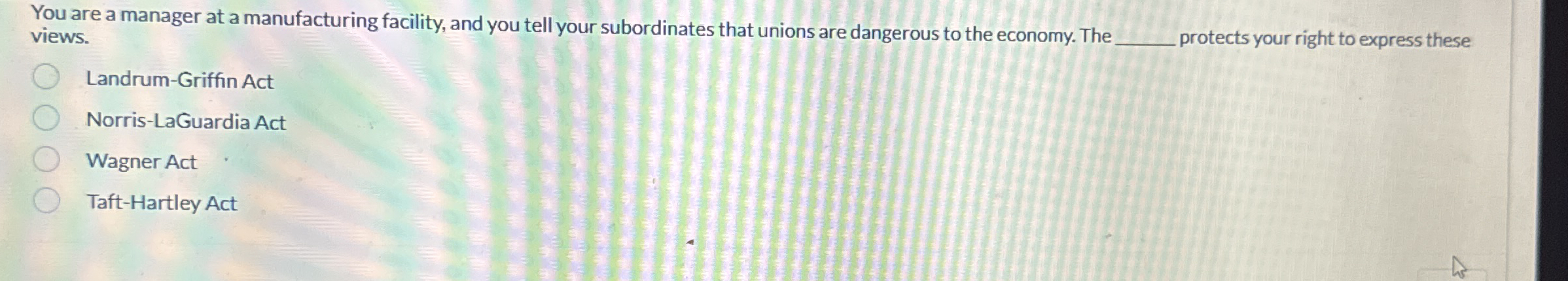You are a manager at a manufacturing facility,
