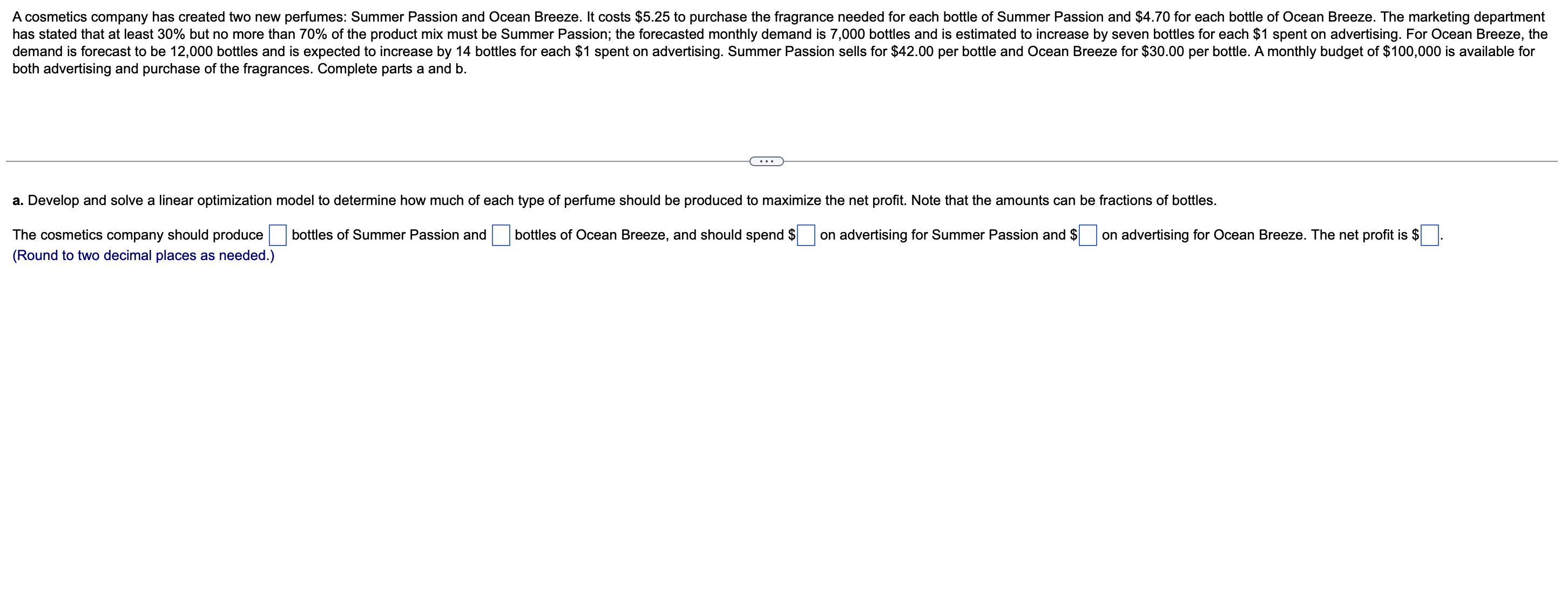 Please answer all parts using Excel's Solver