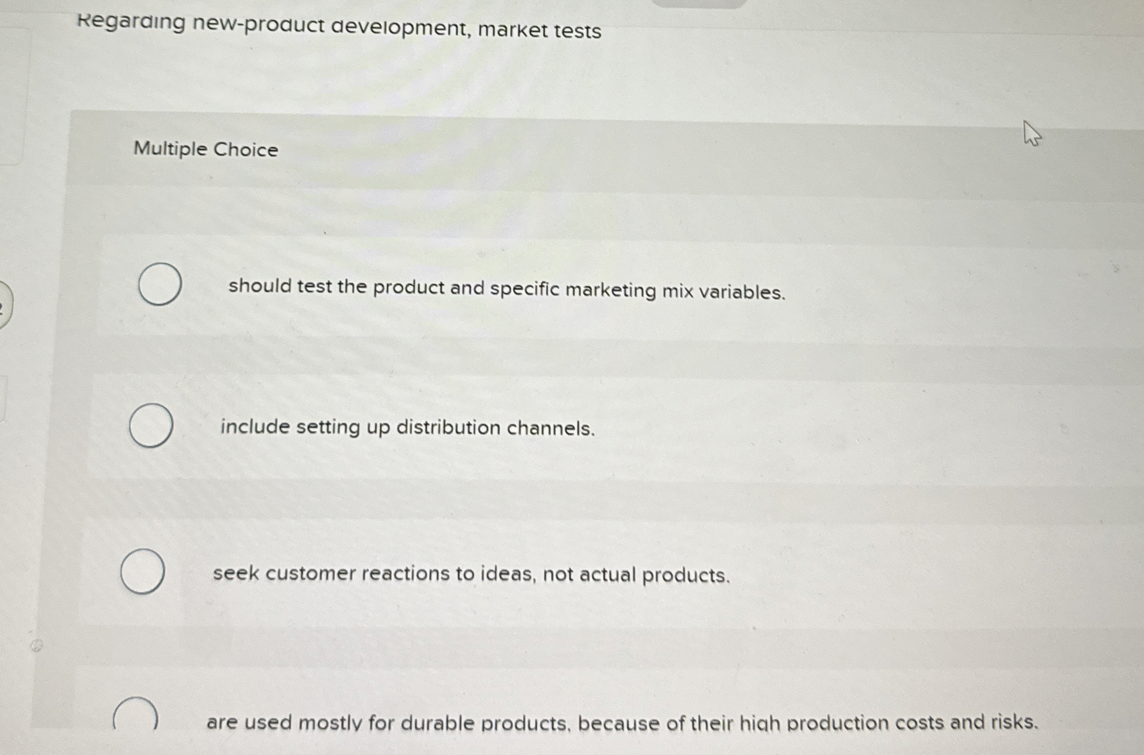 Kegara ng new - product development, market tests