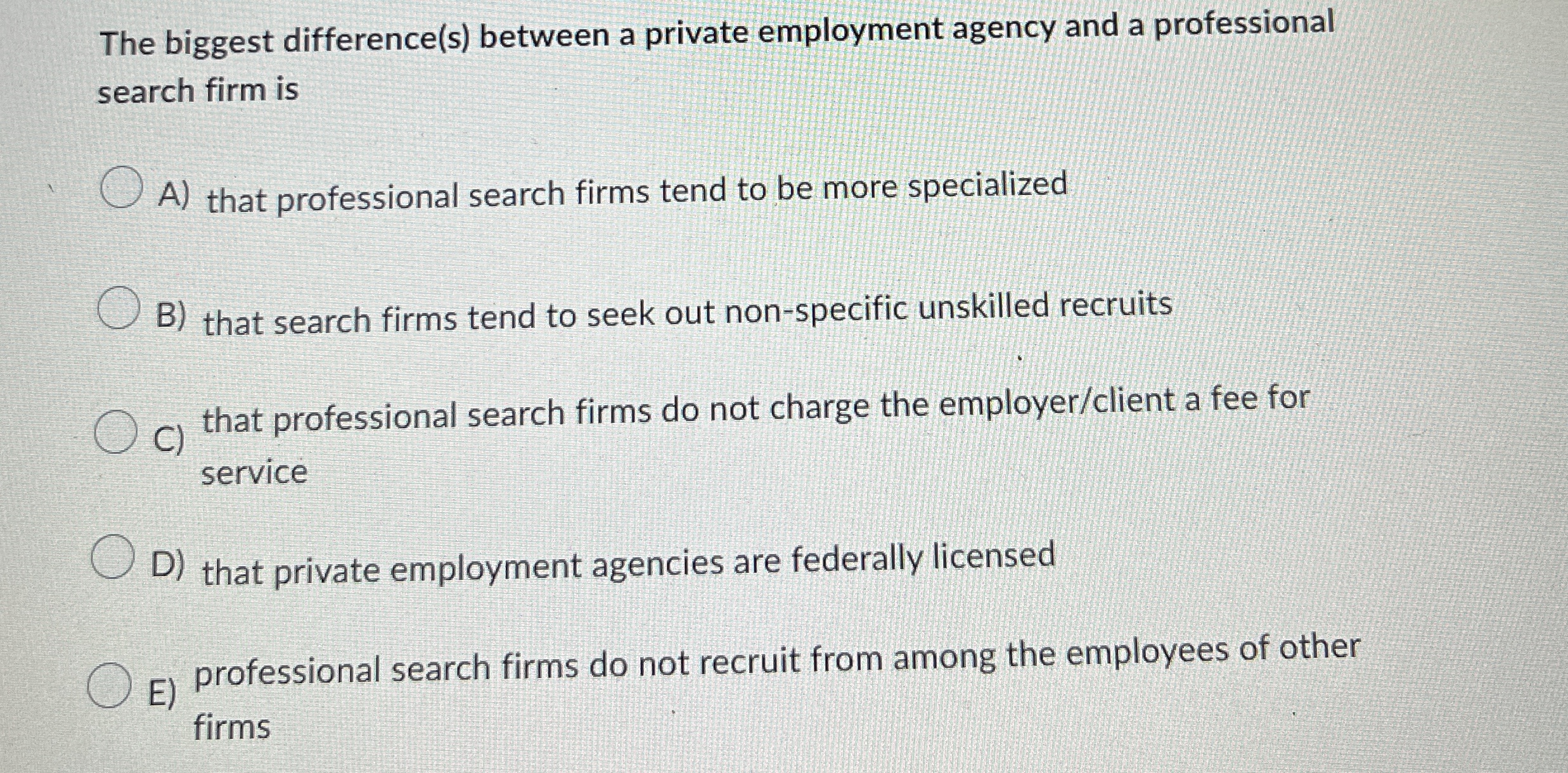 The biggest difference ( s ) between a private