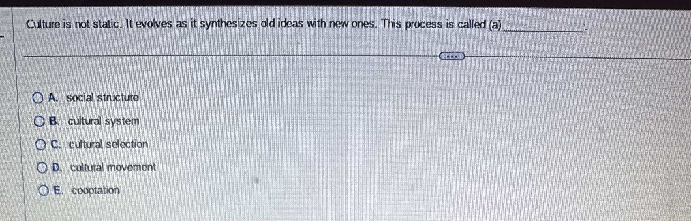 Culture is not static. It evolves as it