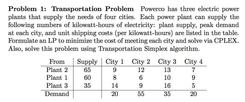 No need to solve using CPLEX. Just solve with
