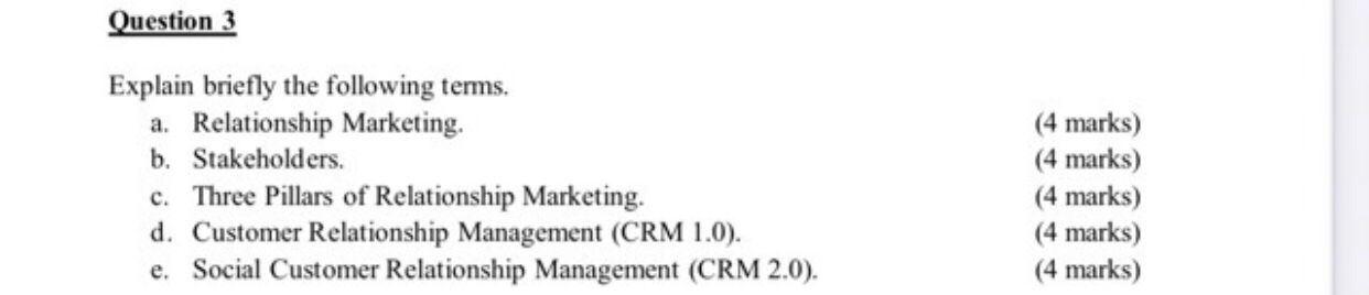 I need the answer as soon as possible Question 3