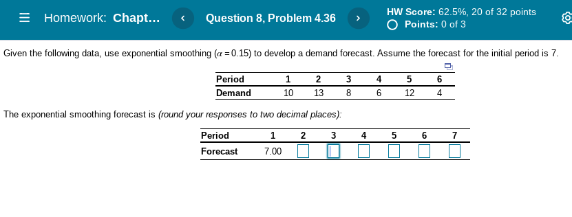 = Homework: Chapt... Question 8, Problem 4.36 >