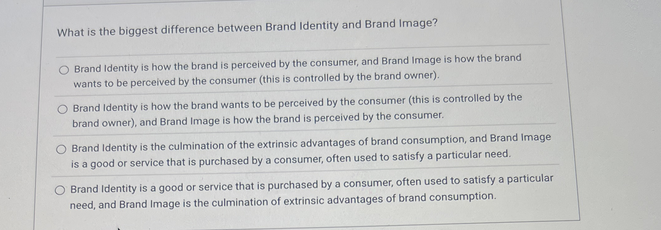 What is the biggest difference between Brand