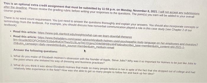 This is an optional extra credit assignment that