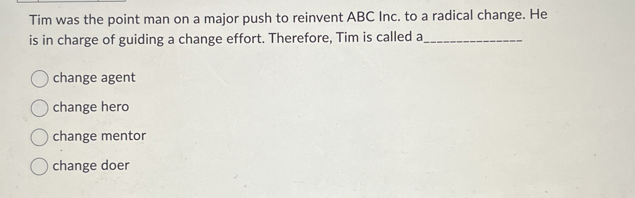 Tim was the point man on a major push to reinvent