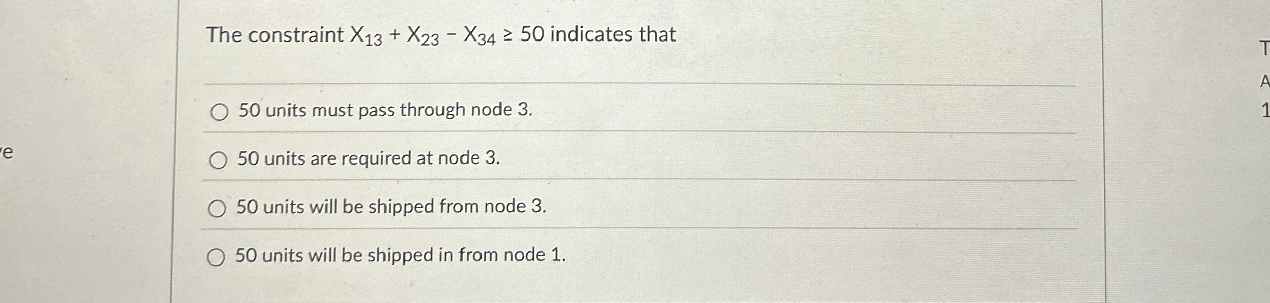 The constraint x 1 3 + x 2 3 - x 3 4 5 0