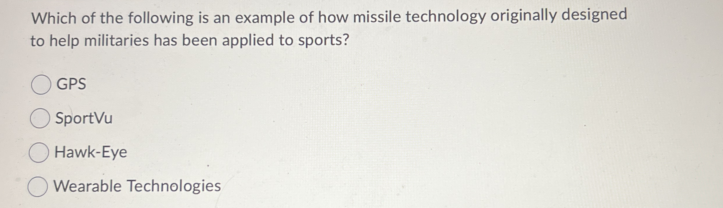 Which of the following is an example of how