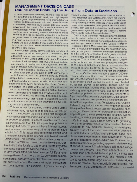 Provide at least two viable courses of action to