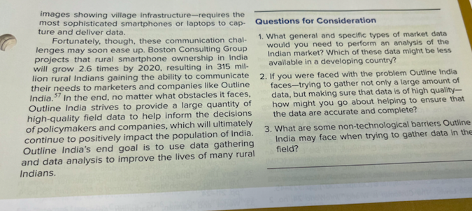 Provide at least two viable courses of action to